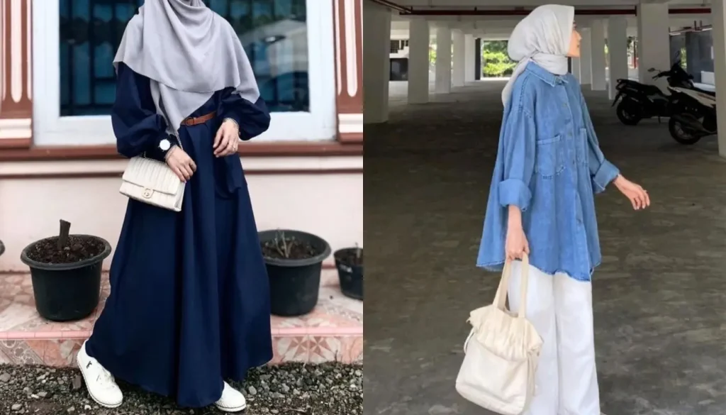 baju navy cocok dengan jilbab warna apa