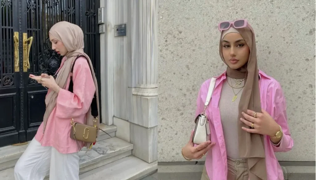 baju pink cocok dengan jilbab warna apa