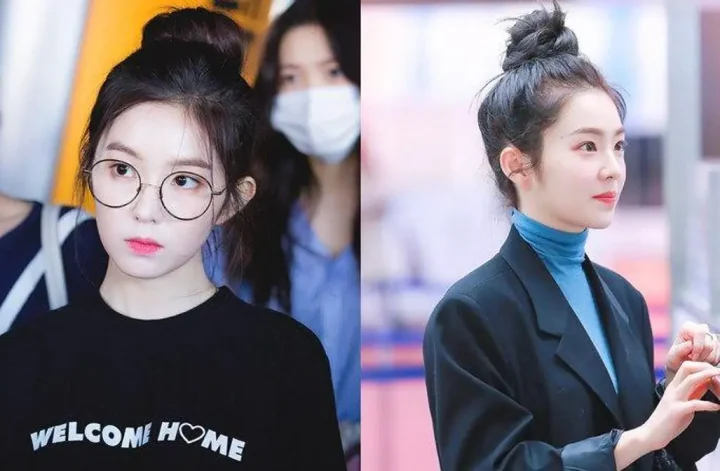 model rambut messy bun