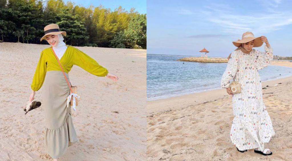 Outfit Ke Pantai Wanita Berhijab yang Nyaman dan Stylish