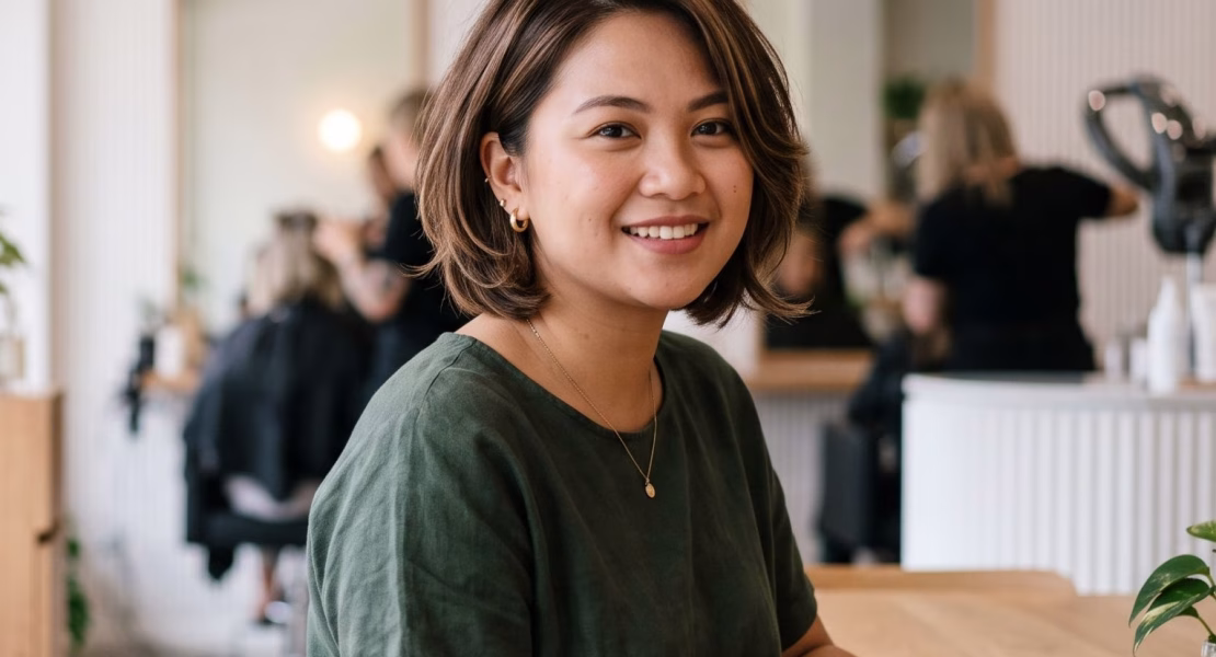 Bob Layer Pendek untuk Wajah Bulat yang Bikin Wajah Terlihat Lebih Proporsional